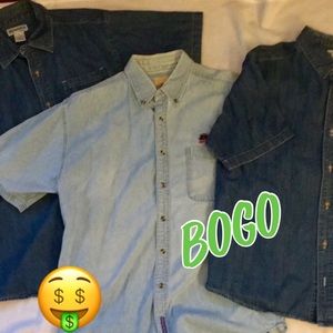 🤑BOGO🤑Men’s Chambry & Denim Shirts L